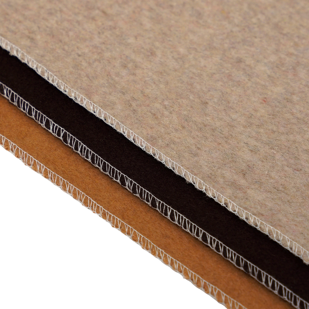 50 % laine, 40 % polyester, 10 % autres fibres, 720 g/m, couleur pâte de haricots, tissu en laine épaisse double face, ML-0124-4382-1.