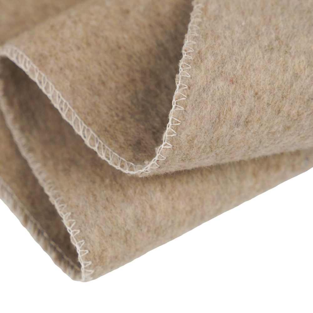 50 % laine, 40 % polyester, 10 % autres fibres, 720 g/m, couleur pâte de haricots, tissu en laine épaisse double face, ML-0124-4382-1.