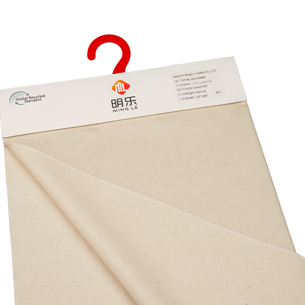 50 % laine, 40 % polyester, 10 % autres fibres, 680 G/M, beige, revêtement simple face en laine de cristal, ML-242-2050680