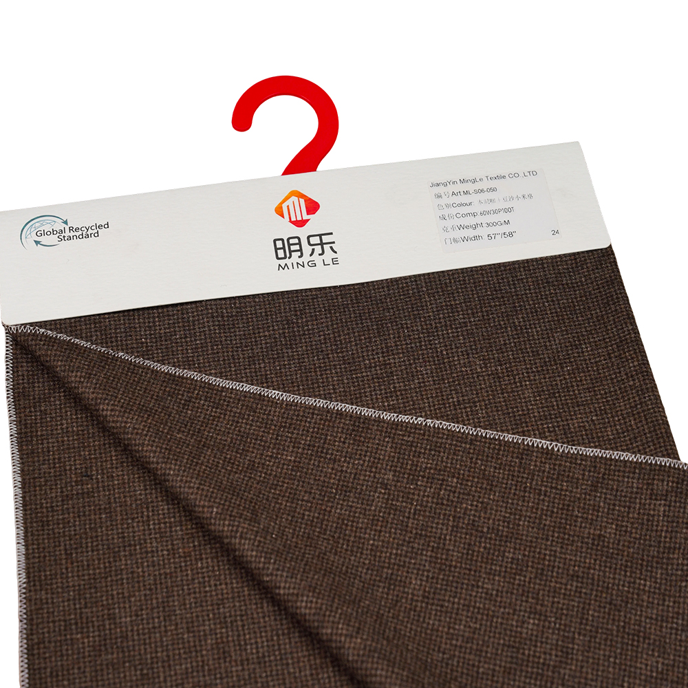 60% laine, 30% polyester, 10% autres fibres, 300G/M, mélange de café + millet en pâte de haricots rouges, tissu en flanelle, ML-S06-050