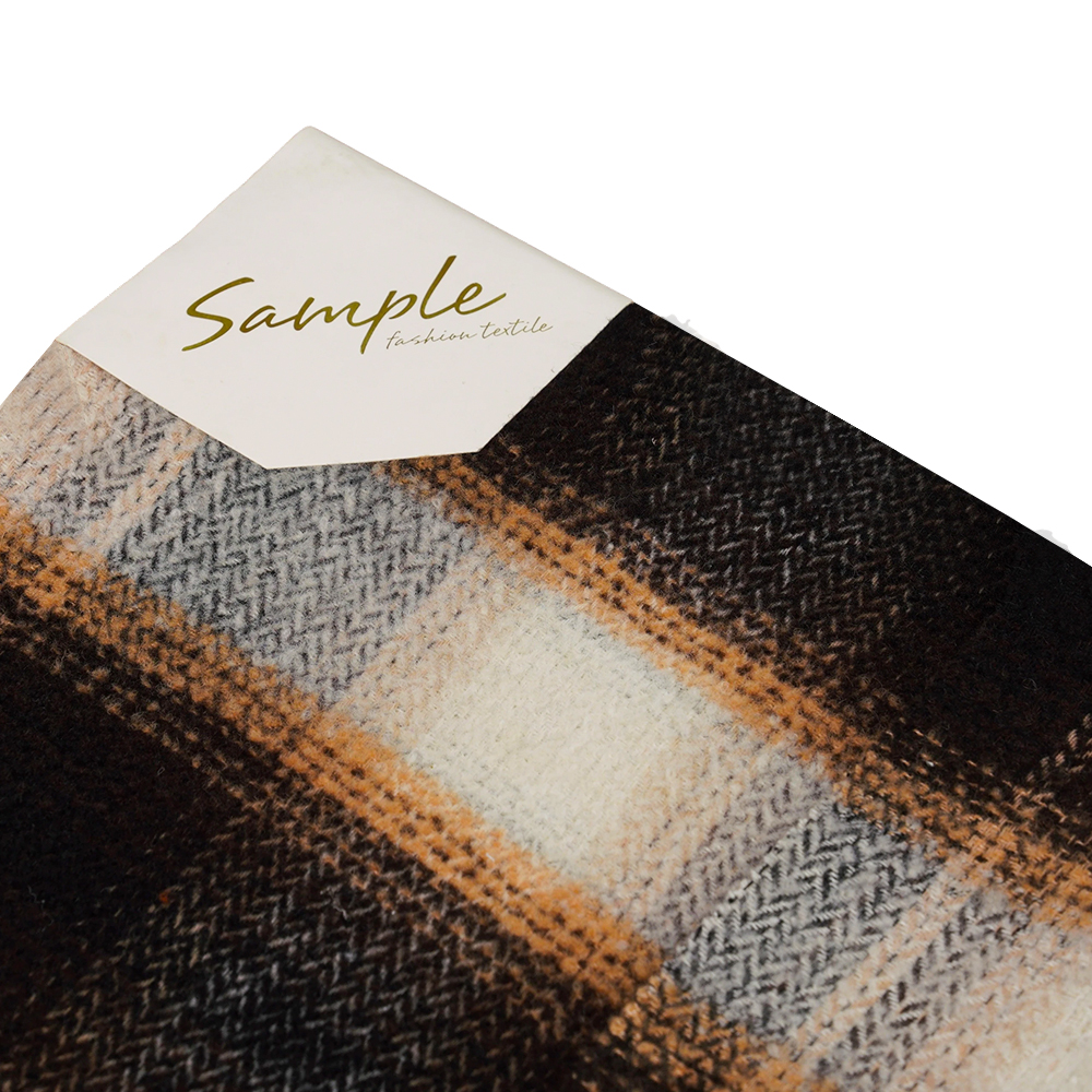 40 % laine, 60 % polyester, 540 G/M, noir et blanc, tissu Circle Tweed, ML-8021071