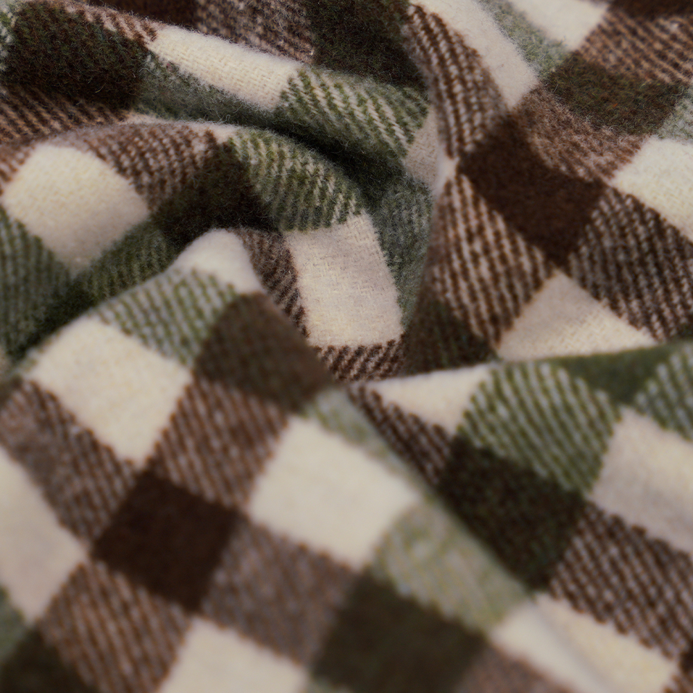 100% autre, 410G/M vert, marron et blanc, fil tweed, ML-701234