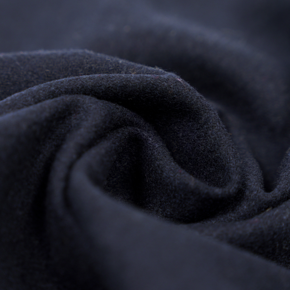 50 % laine, 40 % polyester, 10 % autres fibres, 420 G/M, bleu marine, tissu en flanelle sergé, ML-0412068