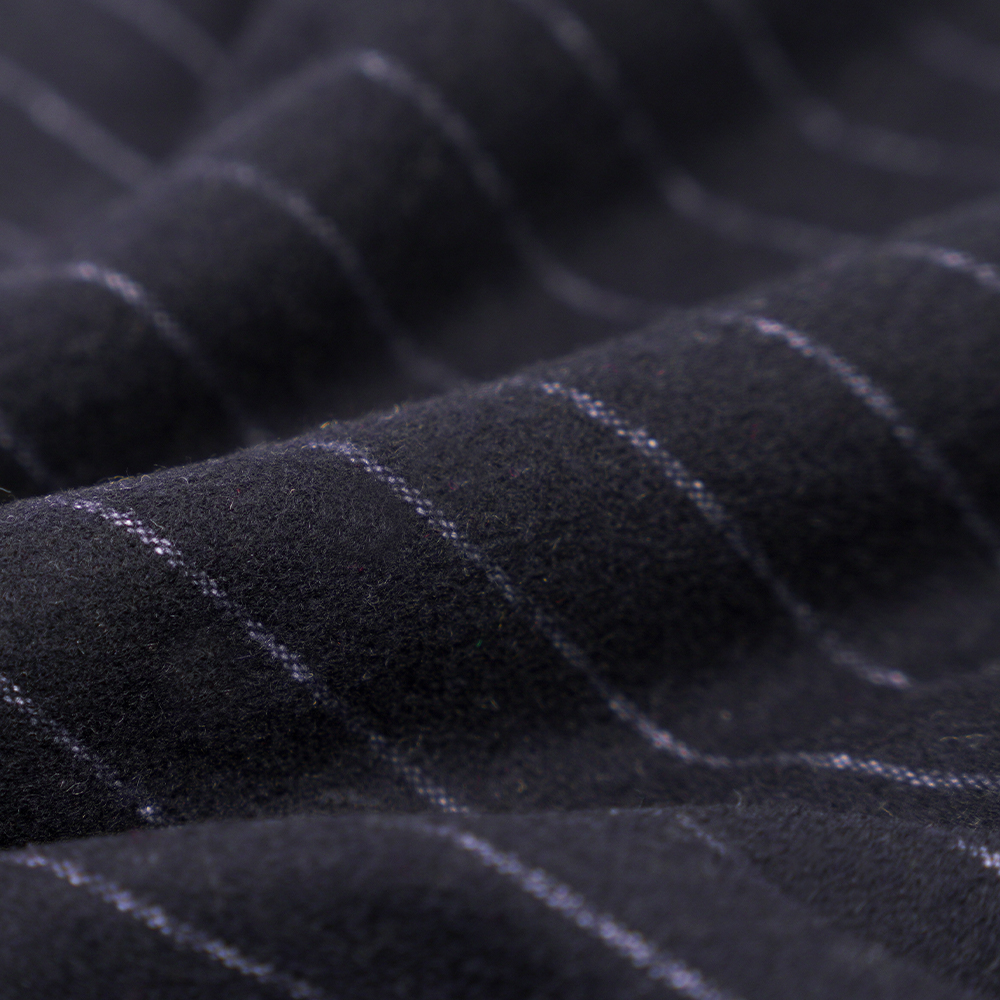 53 % laine, 47 % polyester, 350 G/M, Zhiqing + blanc, tissu flanelle à rayures verticales, ML-317245X-2