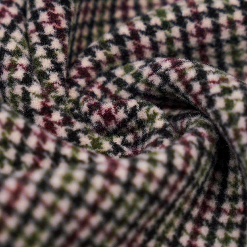 20 % laine, 70 % polyester, 10 % autres fibres, 800 G/M, carreaux de couleur, tissu velours double face, ML-4400-3