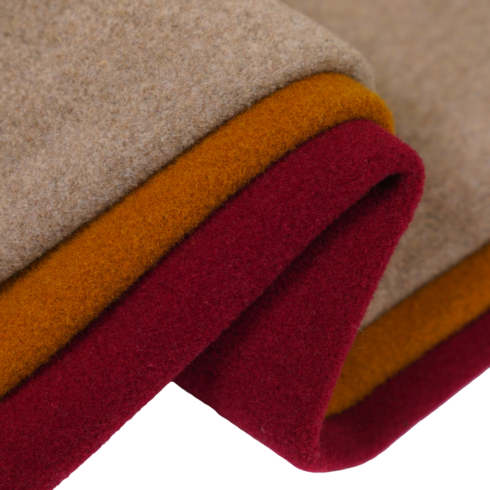 50 % laine, 50 % autres fibres, 750 G/M, jaune camel, tissu velours, ML-DALAN-D