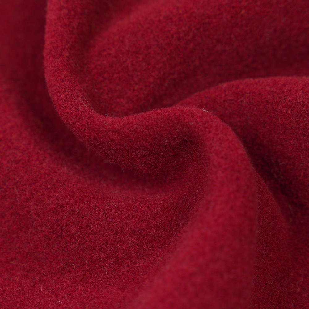 50 % laine, 40 % polyester, 10 % autres fibres, 750 G/M, rouge vif, tissu à poils droits, ML-DALAN-D